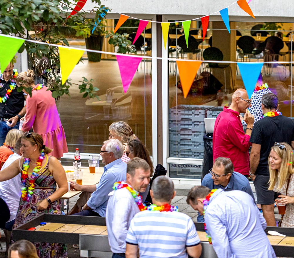 Decorations and theme party for company summer party - here with a cozy festival theme for companies in Zealand