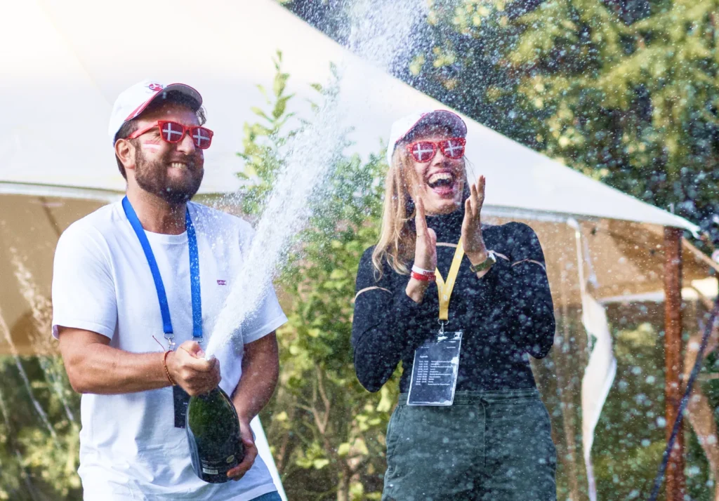 Præmieceremoni til 5-kampen firma teambuilding event