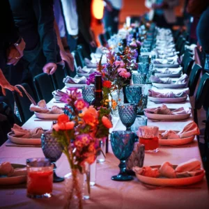 Summer party styling with table settings