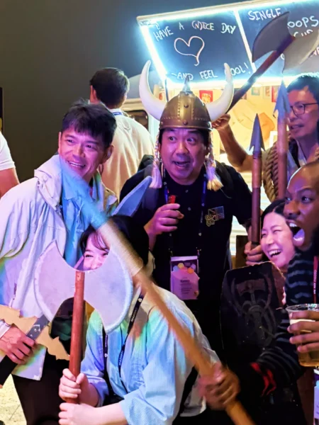 Selfie booth for a large conference event at Bella Center with a Viking theme